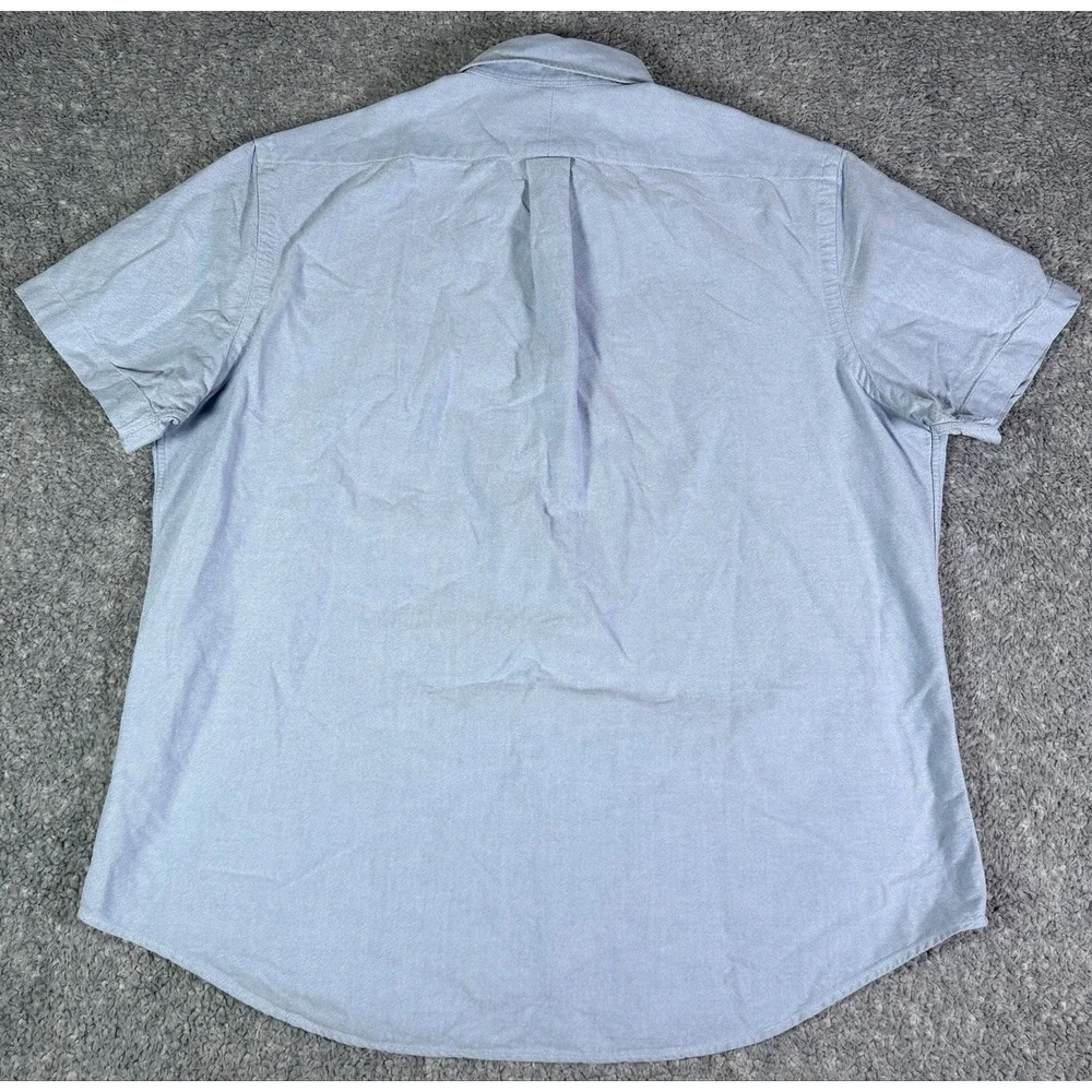 Ralph Lauren Classic Fit Oxford Cotton Shirt Blue SS Button Down Men's Large